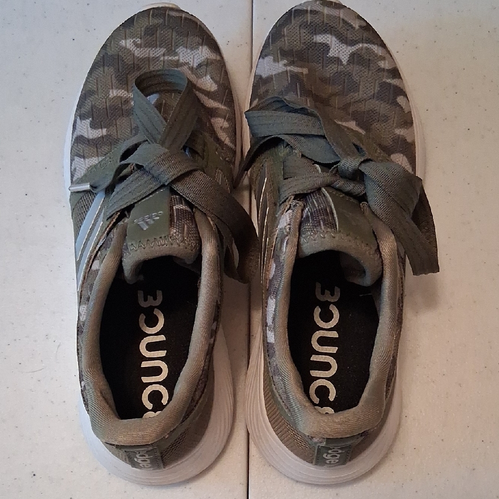 Adidas Green Athletic Shoes with Lace-Up Design